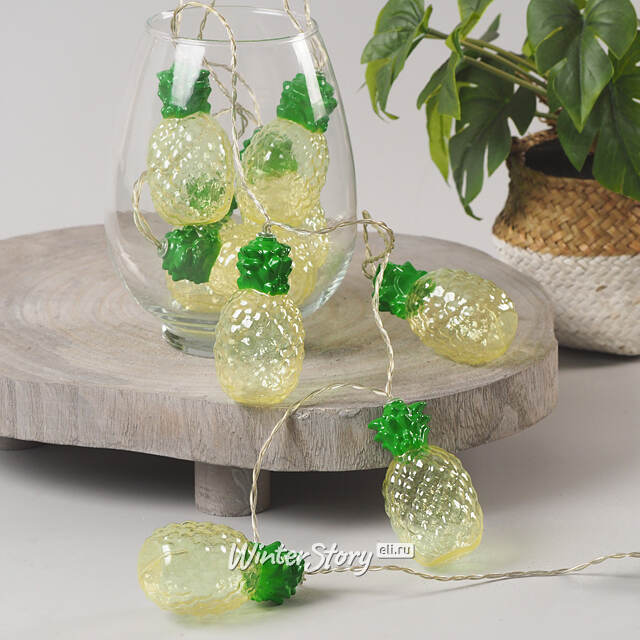 Светодиодная гирлянда на батарейках Ананасы 1.8 м, 10 теплых белых ламп, прозрачный ПВХ, IP20 Star Trading