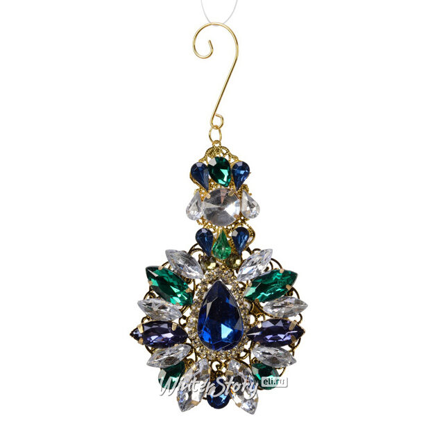 Елочная игрушка Murcia Sevilla 12 см синяя, подвеска Kaemingk