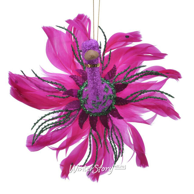 Елочная игрушка Павлин Пуэрто - Carnevale Pavone 22 см Kaemingk