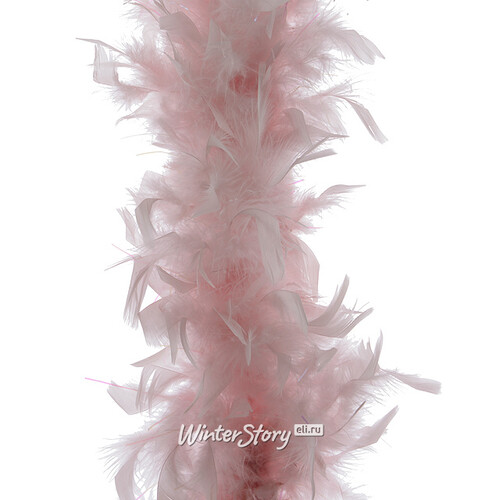 Гирлянда Боа из перьев 184 см розовый бутон Kaemingk
