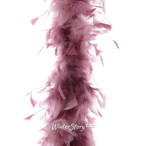 Гирлянда Боа из перьев 184 см мраморный розовый Kaemingk