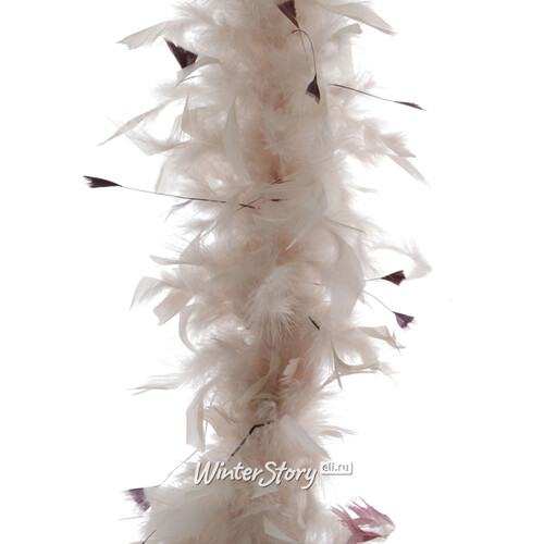 Гирлянда Боа из перьев 184 см жемчужная Kaemingk