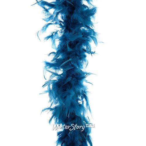 Гирлянда Боа из перьев 184 см лазурный синий Kaemingk