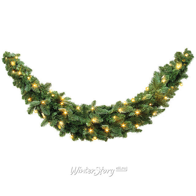 Сваг с лампочками Нормандия 180*36 см, 96 теплых белых LED ламп, ЛИТАЯ + ПВХ Triumph Tree