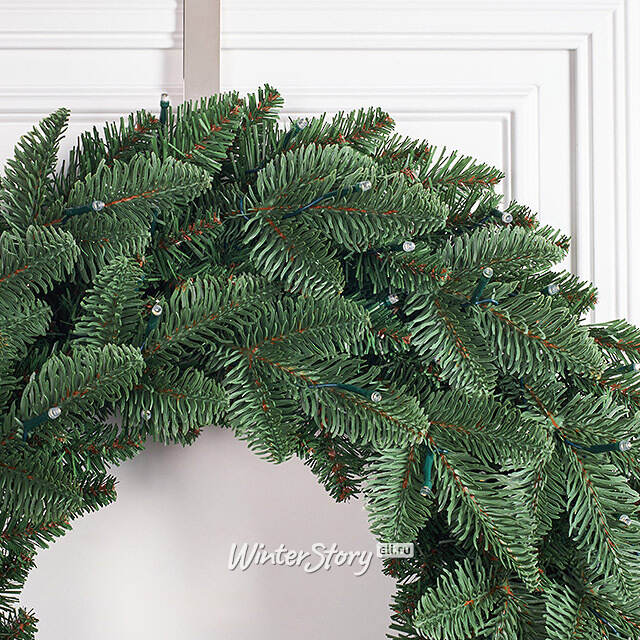 Венок с лампочками Нормандия 60 см, 72 теплых белых LED ламп,  ЛИТАЯ + ПВХ Triumph Tree