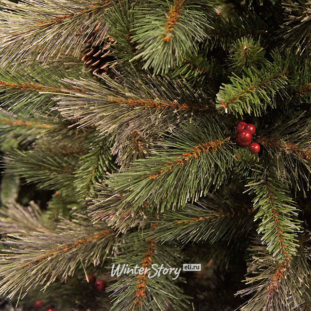 Искусственная елка Регина с шишками и ягодами 155 cм, ЛЕСКА + ПВХ Black Box