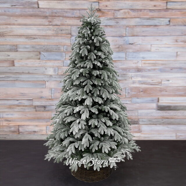 Искусственная елка Полярная заснеженная 155 см, ЛИТАЯ + ПВХ Black Box