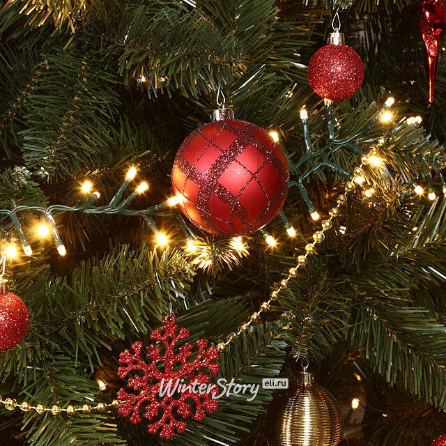 Искусственная елка с гирляндой и игрушками Лапландия: Royal Christmas 180 см, 540 теплых белых LED, контроллер, ПВХ Winter Deco