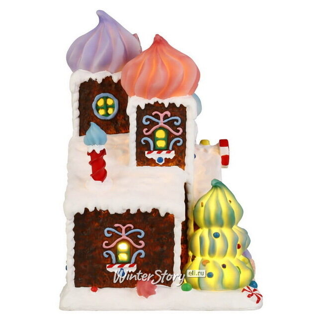 Пряничный домик с меренгой 21*17 см, подсветка, на батарейках Lemax
