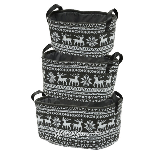 Набор корзин для хранения Winter Season 32-42 см, 3 шт Kaemingk