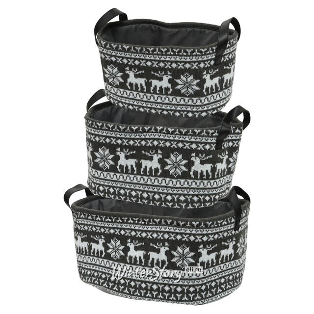 Набор корзин для хранения Winter Season 32-42 см, 3 шт Kaemingk (Кейминг)