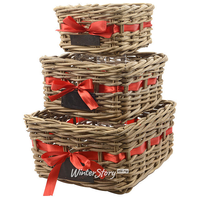 Набор высоких корзин для интерьера, 3шт. Kaemingk