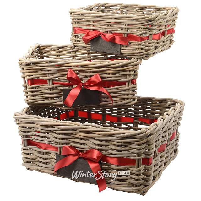 Набор прямоугольных корзин для интерьера, 3шт. Kaemingk
