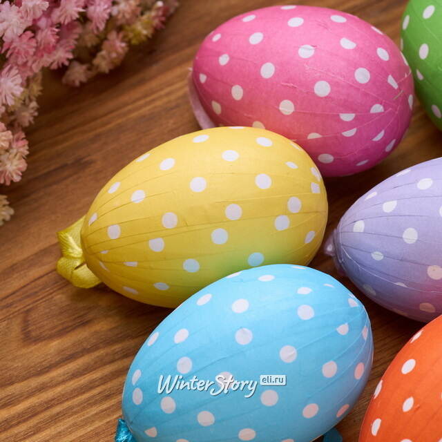 Пасхальные украшения Яйца - Забавный Горошек 7 см, 6 шт, подвеска Koopman