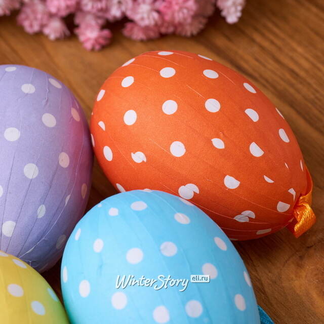 Пасхальные украшения Яйца - Забавный Горошек 7 см, 6 шт, подвеска Koopman