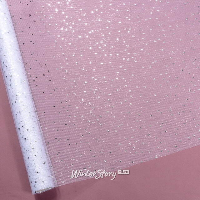 Ткань для декора Сетка Ивелин 39*200 см серебряная Koopman