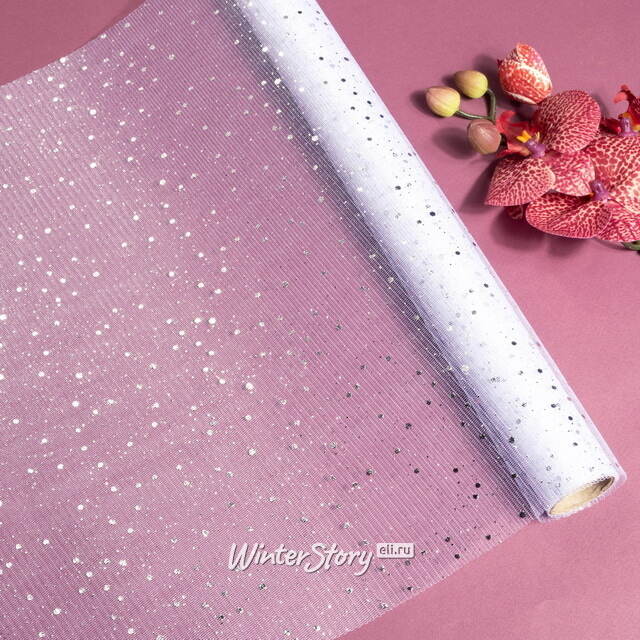 Ткань для декора Сетка Ивелин 39*200 см серебряная Koopman