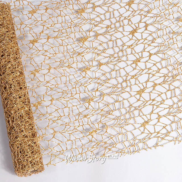 Ткань для декора Ажурная Сетка Hayfield 28*150 см золотая Koopman