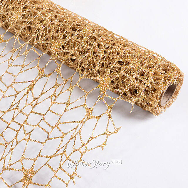 Ткань для декора Ажурная Сетка Hayfield 28*150 см золотая Koopman