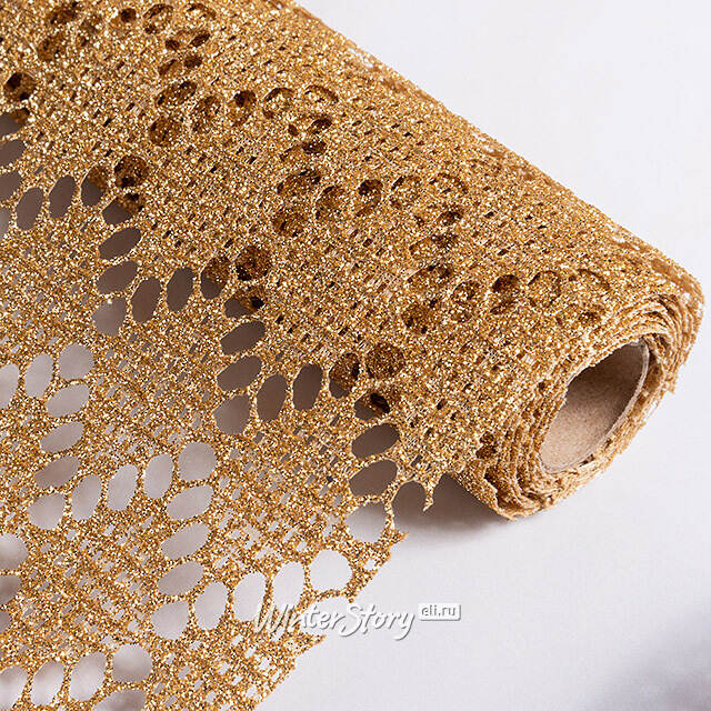 Ткань для декора Ажурная Сетка Steppe 28*150 см золотая Koopman