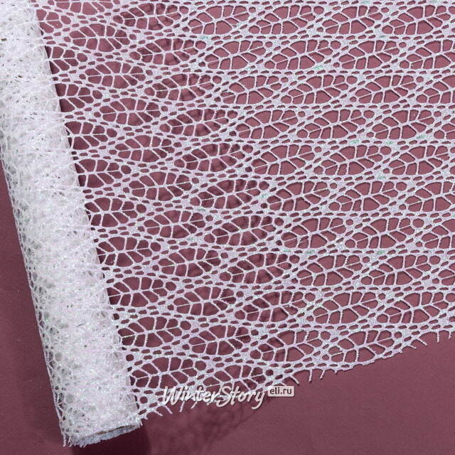 Ткань для декора Ажурная Сетка Savannah 28*150 см белая Koopman