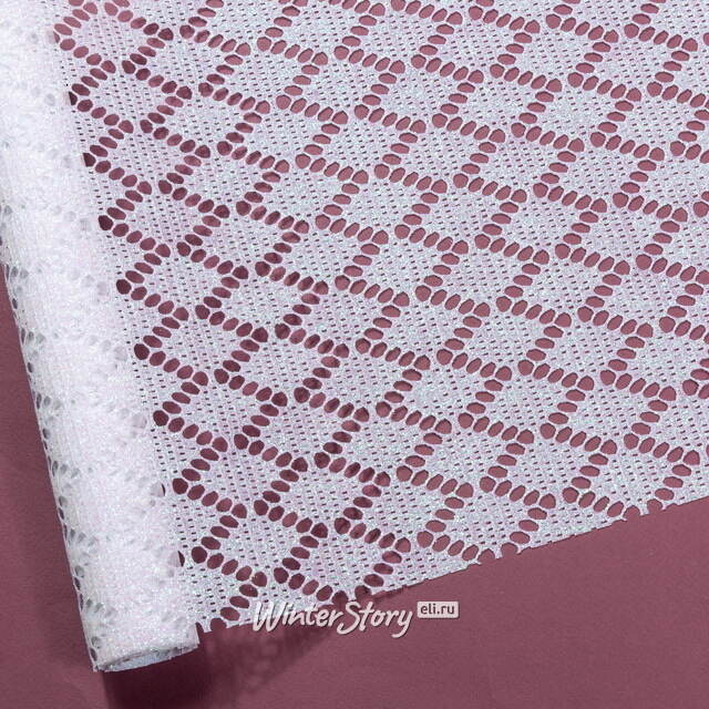 Ткань для декора Ажурная Сетка Steppe 28*150 см белая Koopman