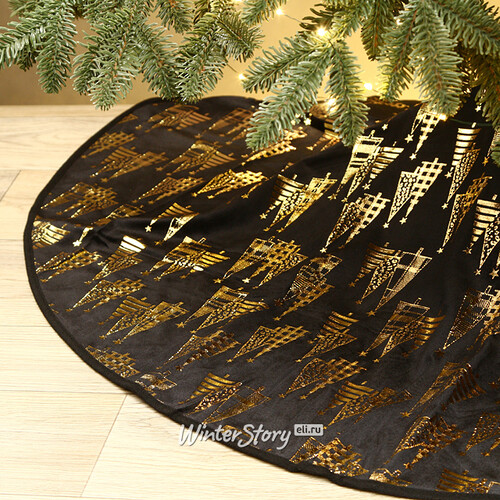 Юбка для елки Золотой Лес 95 см черная Koopman