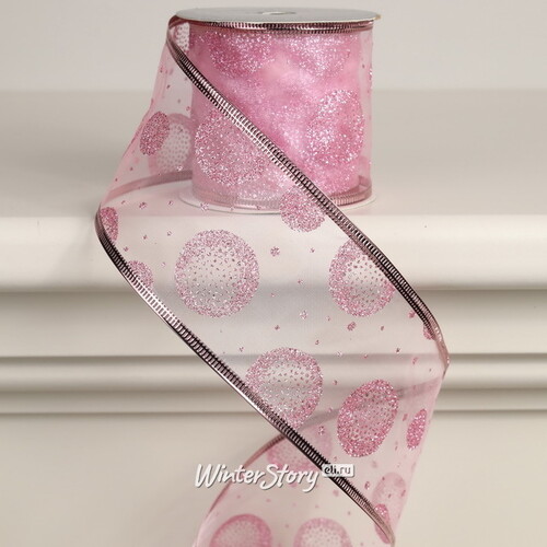 Декоративная лента Элеганца - Мыльные Пузыри 270*6 см розовая Koopman