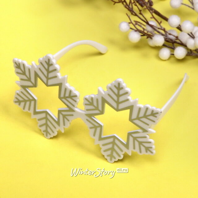 Новогодние очки Снежинки 16*10 см Serpantin