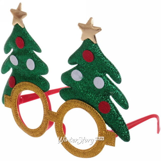 Новогодние очки Елочки 17*14 см Serpantin