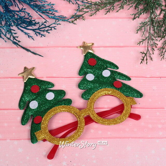 Новогодние очки Елочки 17*14 см Serpantin