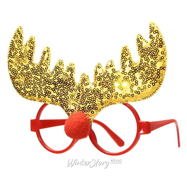 Новогодние очки Оленьи Рожки 17*14 см Serpantin