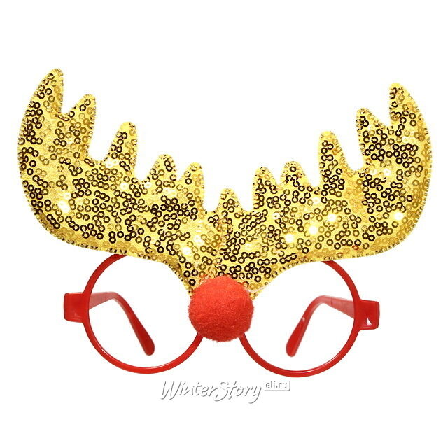 Новогодние очки Оленьи Рожки 17*14 см Serpantin