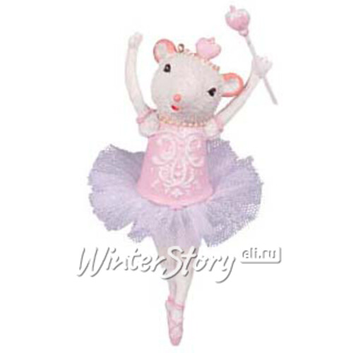 Ёлочная игрушка Мышь Балерина Мирабелль 13 см, подвеска Holiday Classics