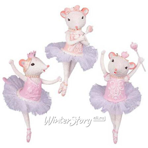 Ёлочная игрушка Мышь Балерина Мирабелль 13 см, подвеска Holiday Classics