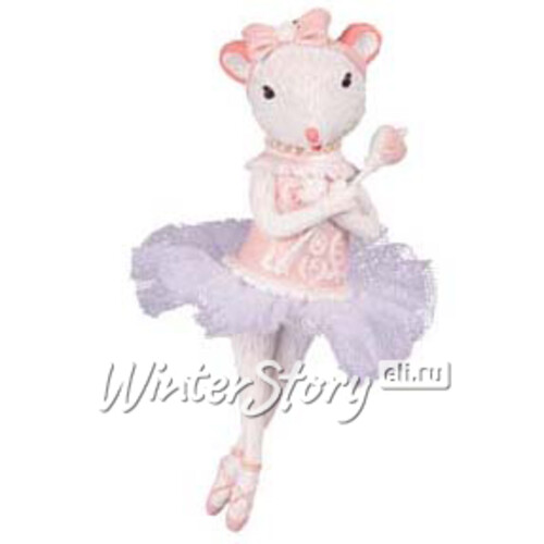 Ёлочная игрушка Мышь Балерина Адель 13 см, подвеска Holiday Classics
