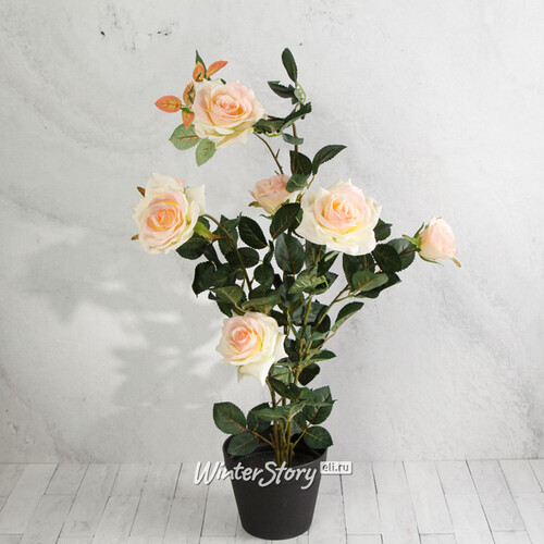 Искусственный цветок в горшке Роза Dolce Vita 80 см Kaemingk