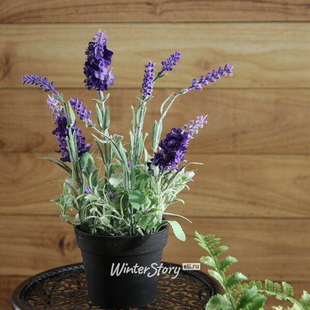 Искусственный цветок в горшке Лаванда Royal Purple 25 см Kaemingk