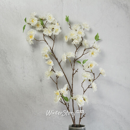 Декоративная ветка Цветущая Сакура 112 см, белая Kaemingk