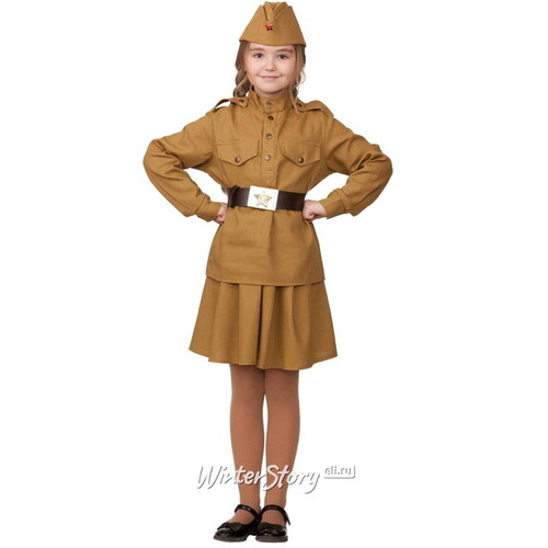 Детская военная форма Солдатка, цвет хаки, рост 140 см Батик