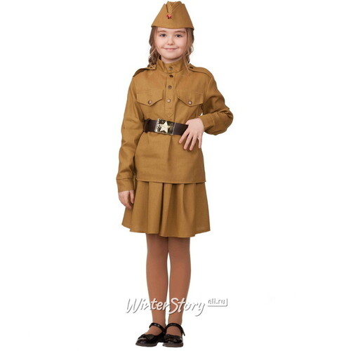 Детская военная форма Солдатка, цвет хаки, рост 152 см Батик