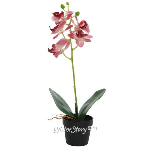 Искусственная орхидея в горшке Dominica Pink 40 см Kaemingk
