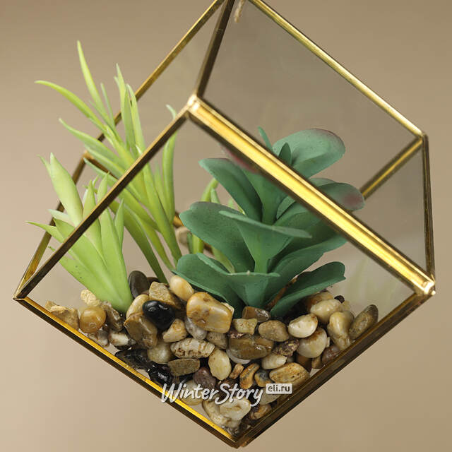 Декоративный подвесной флорариум Суккулент 15 см Kaemingk (Кейминг)