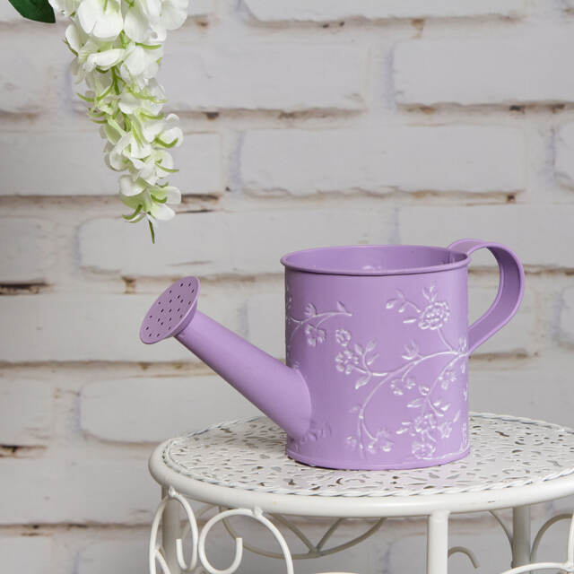 Декоративное кашпо-лейка Амальфи 22*10 см сиреневое, металл Kaemingk