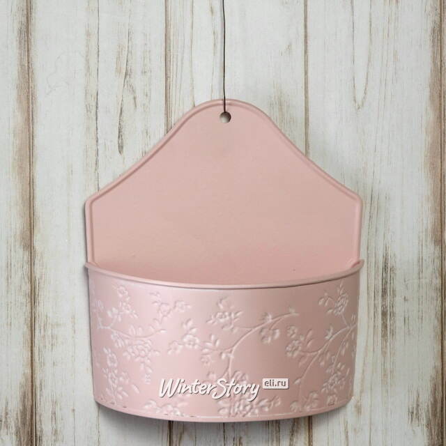 Подвесное кашпо Амальфи 20*10 см розовое, металл Kaemingk