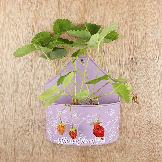 Подвесное кашпо Амальфи 20*10 см сиреневое, металл Kaemingk