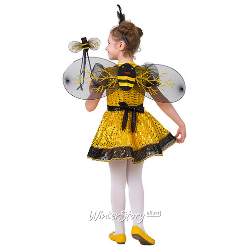 Карнавальный костюм Пчелка с блестками, рост 104 см Батик