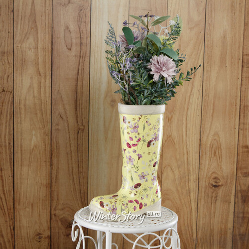 Декоративная ваза Village de France 22 см желтая Kaemingk