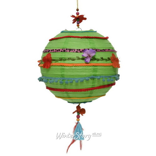 Бумажный шар Hippie style 50*30 см зеленый Kaemingk