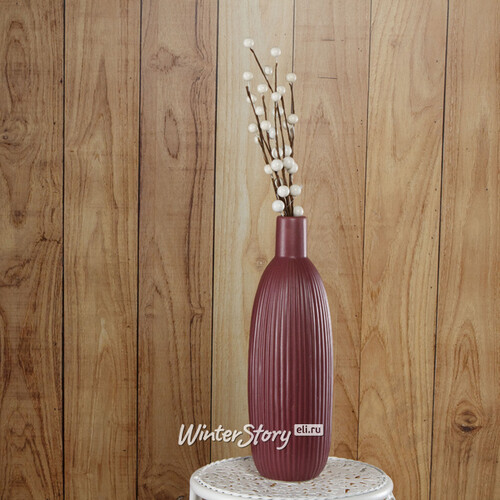 Фарфоровая ваза для цветов Кослада 26 см марсала Kaemingk